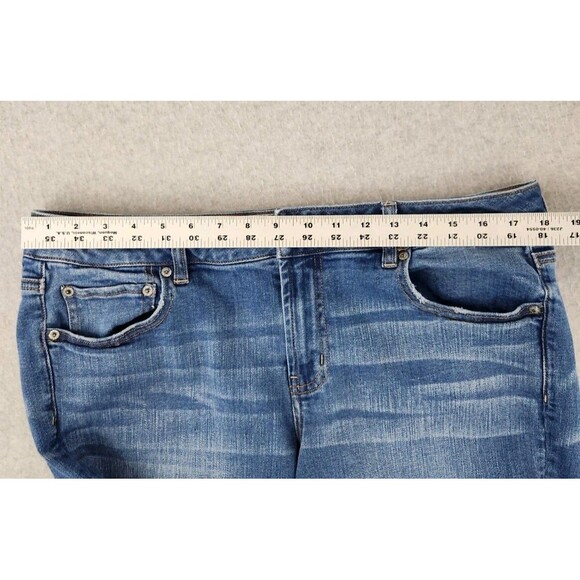 American Eagle Jeans Womens SZ  16 Blue Favorite Boyfriend Super Stretch Bootcut - Picture 11 of 14